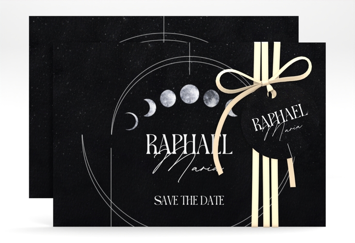 Save the Date-Karte Mondphase A6 Karte quer