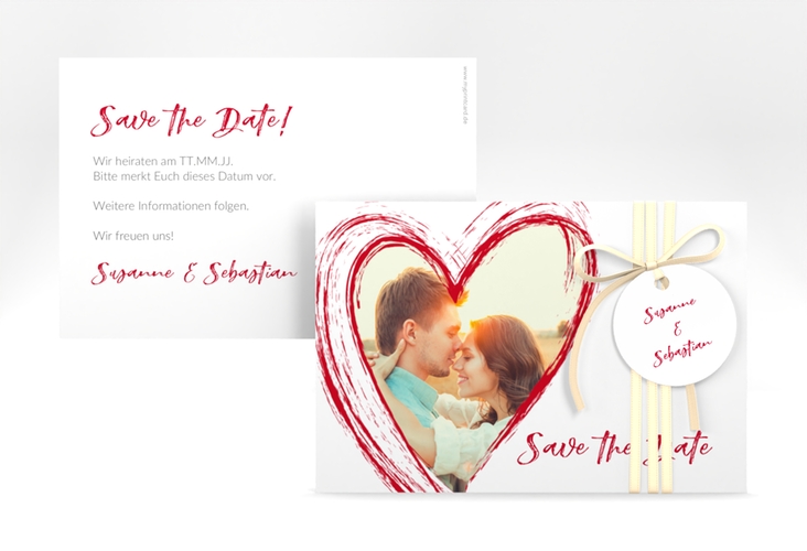 Save the Date-Karte Liebe A6 Karte quer hochglanz