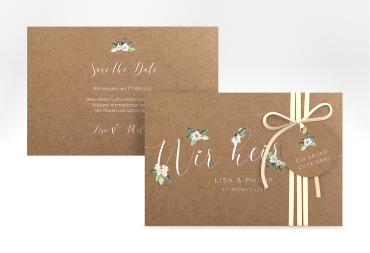 Save the Date-Karte Inlove A6 Karte quer hochglanz