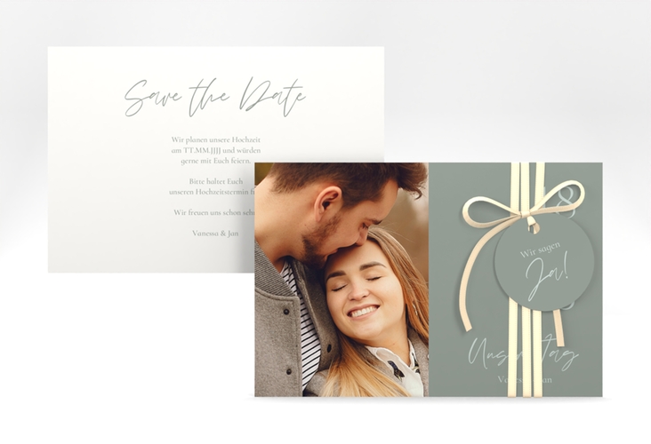Save the Date-Karte Day A6 Karte quer mit Datum im minimalistischen Design