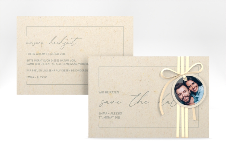 Save the Date-Karte Simple Line A6 Karte quer hochglanz