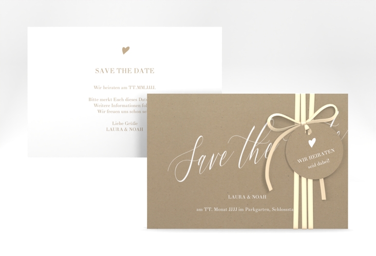 Save the Date-Karte Kalligrafie A6 Karte quer