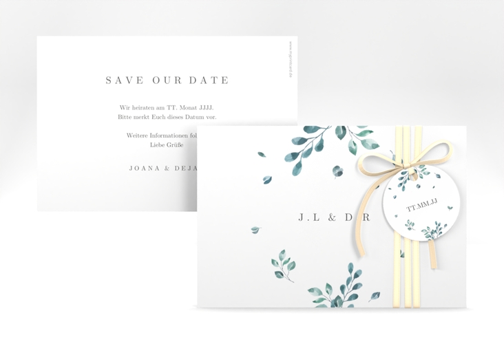 Save the Date-Karte Precioso A6 Karte quer weiss