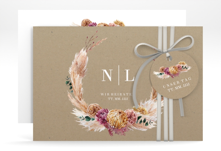 Save the Date-Karte Bohochic A6 Karte quer hochglanz