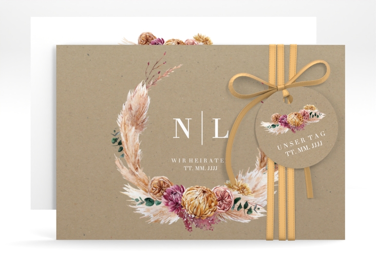 Save the Date-Karte Bohochic A6 Karte quer hochglanz