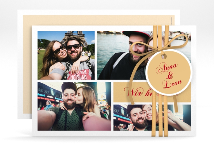 Save the Date-Karte Collage A6 Karte quer