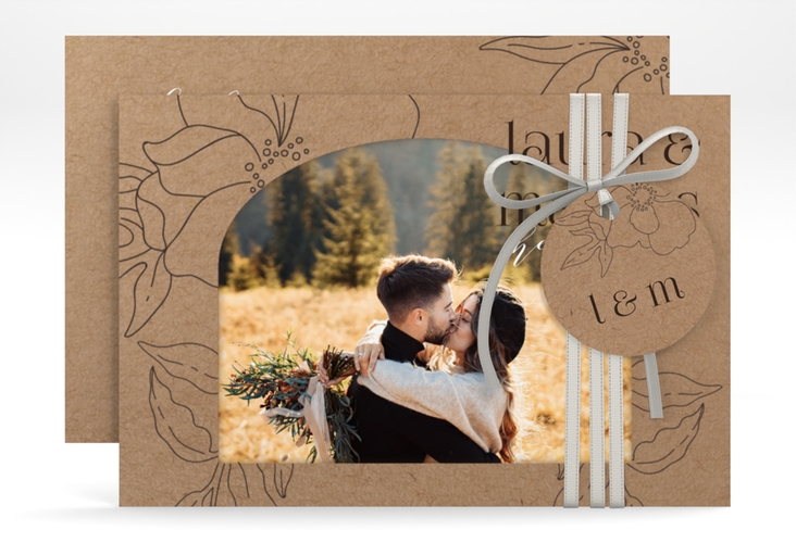 Save the Date-Karte Alpenblume A6 Karte quer hochglanz