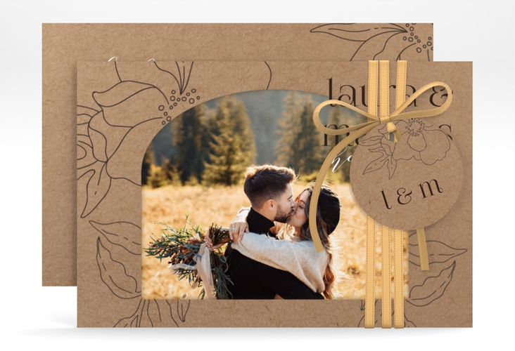 Save the Date-Karte Alpenblume A6 Karte quer hochglanz