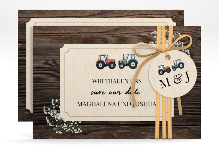 Save the Date-Karte Bauernhochzeit A6 Karte quer