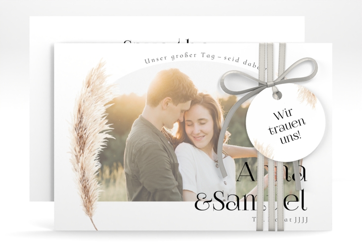 Save the Date-Karte Boholove A6 Karte quer weiss