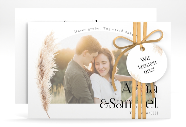 Save the Date-Karte Boholove A6 Karte quer weiss