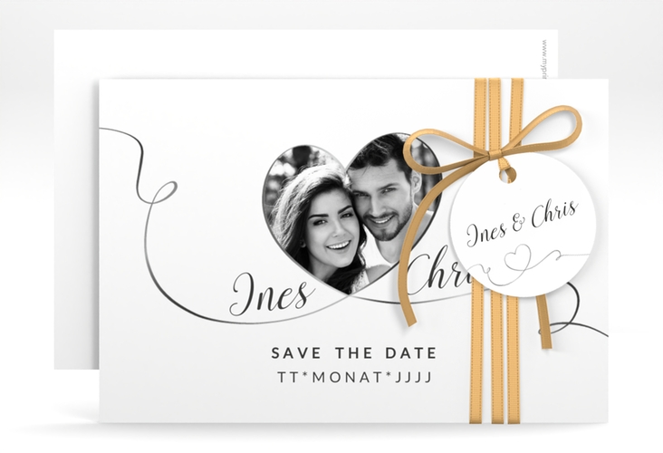 Save the Date-Karte Hochzeit Dolce A6 Karte quer weiss