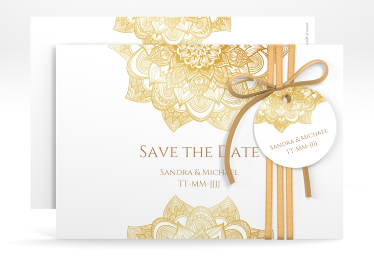 Save the Date-Karte Hochzeit Delight A6 Karte quer hochglanz