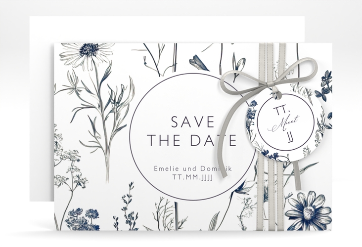 Save the Date-Karte Chinoiserie A6 Karte quer