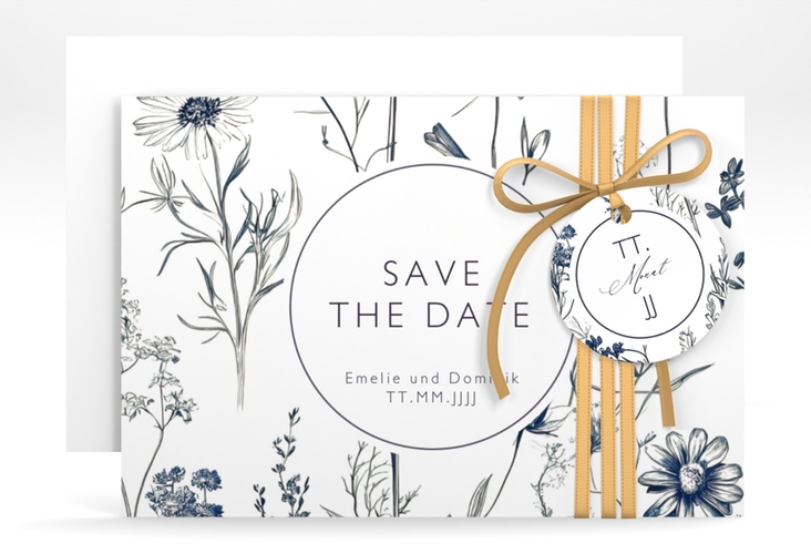 Save the Date-Karte Chinoiserie A6 Karte quer