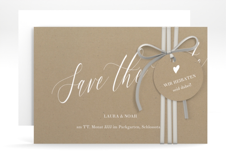 Save the Date-Karte Kalligrafie A6 Karte quer
