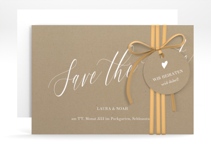Save the Date-Karte Kalligrafie A6 Karte quer