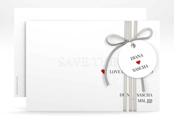 Save the Date-Karte "Embossing" DIN A6 quer