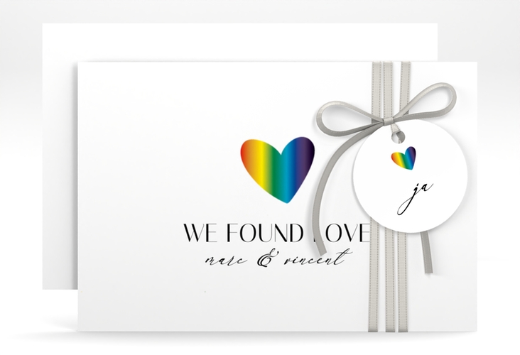 Save the Date-Karte Liebesbote A6 Karte quer bunt