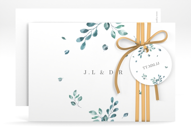 Save the Date-Karte Precioso A6 Karte quer weiss