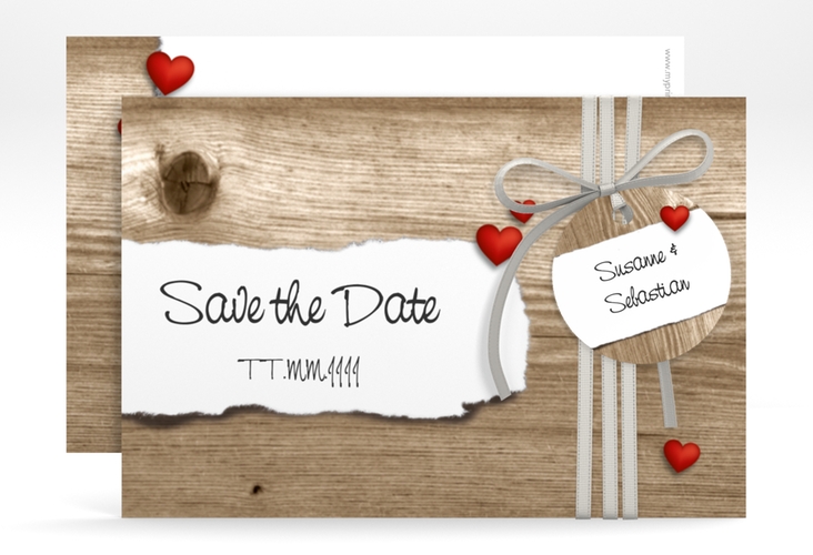 Save the Date-Karte Hochzeit Reichenhall A6 Karte quer braun