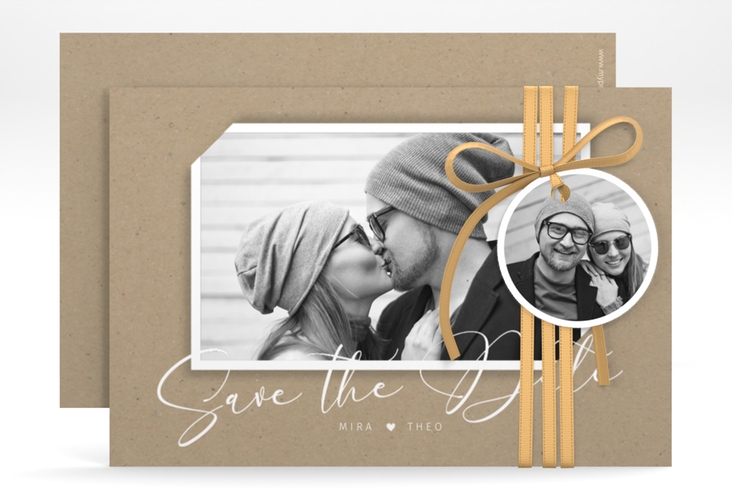 Save the Date-Karte Crafty A6 Karte quer hochglanz