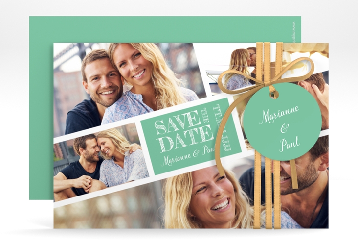 Save the Date-Karte Rise A6 Karte quer mint