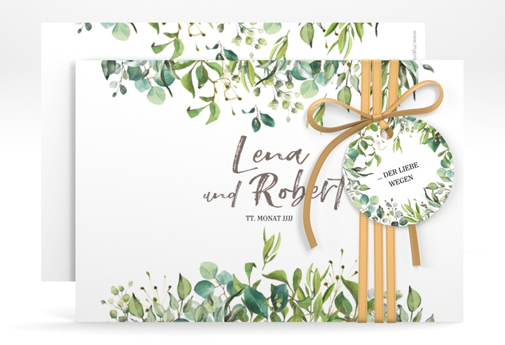 Save the Date-Karte Natural A6 Karte quer weiss