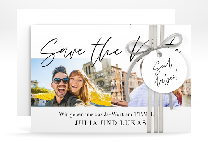 Save the Date-Karte Liebesreise A6 Karte quer bunt