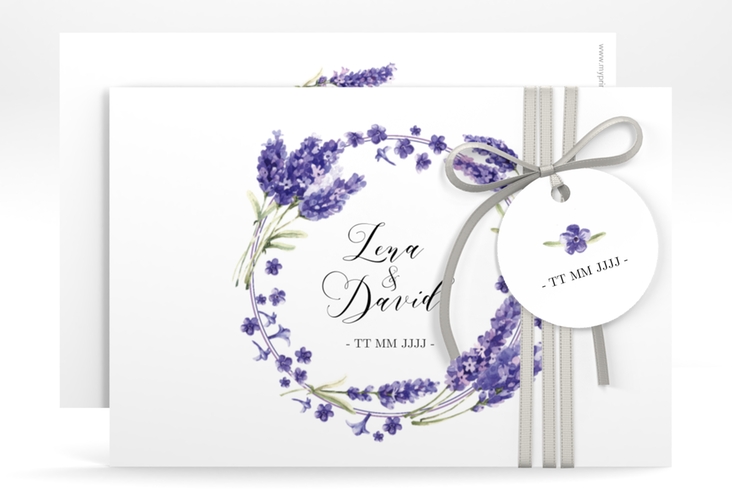 Save the Date-Karte "Lavendel" DIN A6 quer