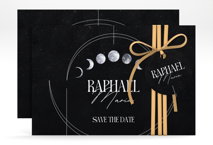 Save the Date-Karte Mondphase A6 Karte quer