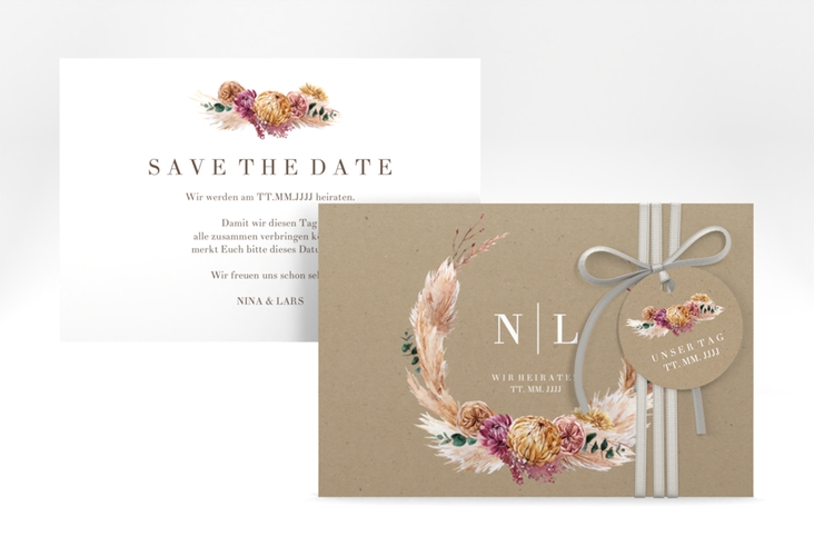 Save the Date-Karte Bohochic A6 Karte quer hochglanz
