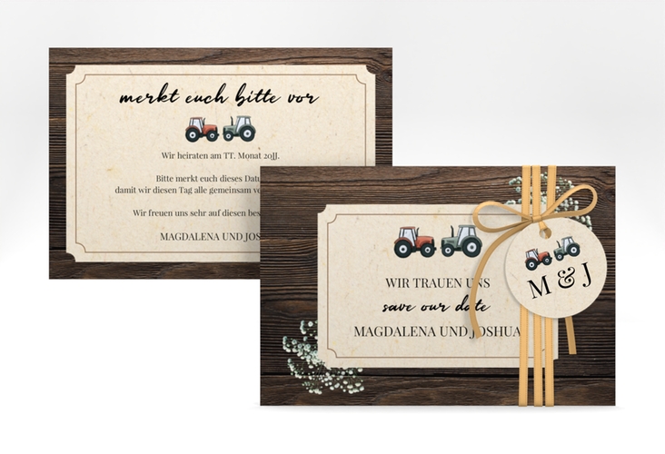 Save the Date-Karte Bauernhochzeit A6 Karte quer