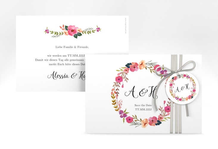 Save the Date-Karte Fiore A6 Karte quer