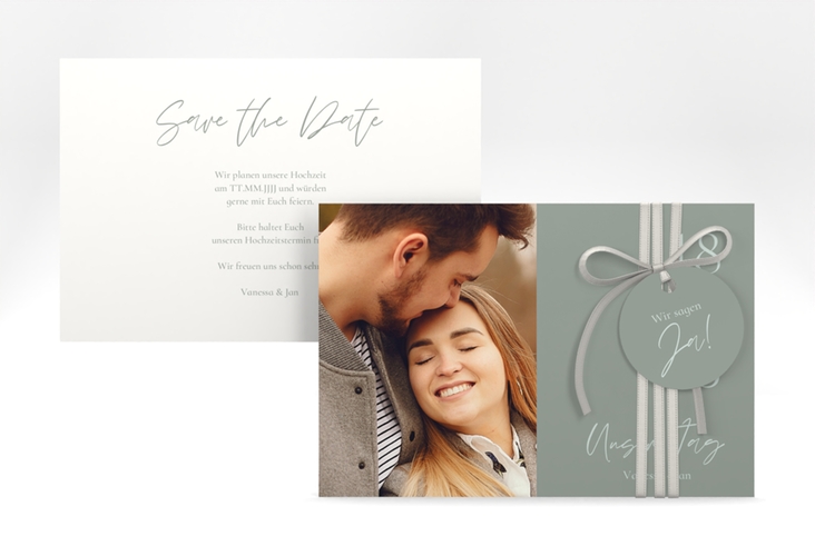 Save the Date-Karte Day A6 Karte quer mit Datum im minimalistischen Design