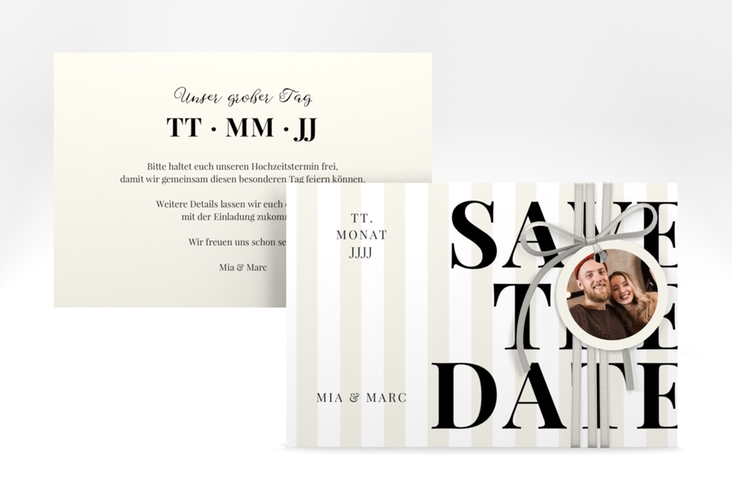 Save the Date-Karte Streifen A6 Karte quer