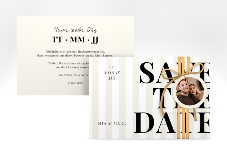Save the Date-Karte Streifen A6 Karte quer