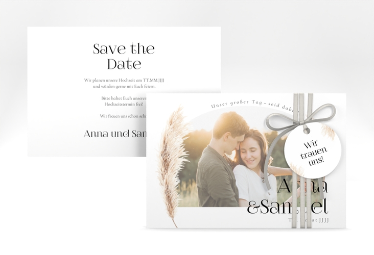 Save the Date-Karte Boholove A6 Karte quer weiss