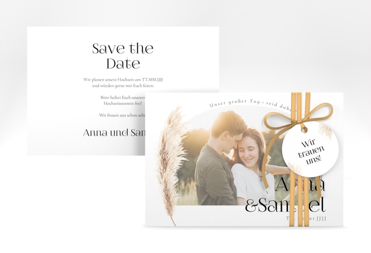 Save the Date-Karte Boholove A6 Karte quer weiss