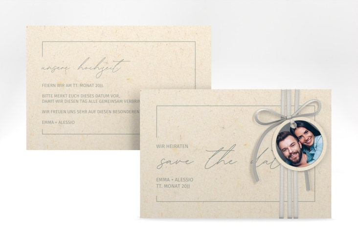 Save the Date-Karte Simple Line A6 Karte quer hochglanz