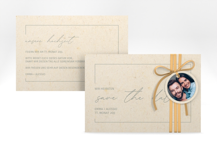 Save the Date-Karte Simple Line A6 Karte quer hochglanz