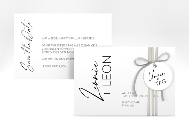 Save the Date-Karte Your Name A6 Karte quer