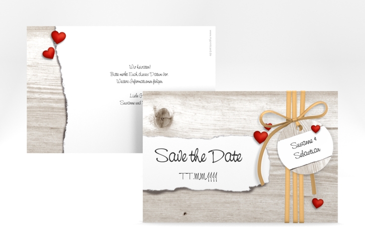 Save the Date-Karte Hochzeit Reichenhall A6 Karte quer weiss hochglanz