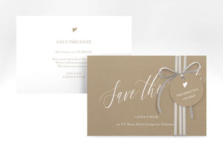 Save the Date-Karte Kalligrafie A6 Karte quer