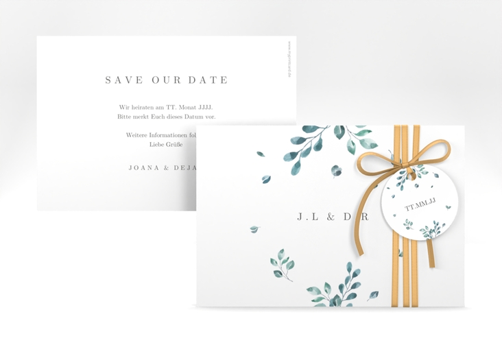 Save the Date-Karte Precioso A6 Karte quer weiss