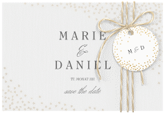 Klick: Details zu Save the Date Deckblatt Transparent "Glitter" anzeigen Save the Date Deckblatt Transparent "Glitter" DIN A6 Deckblatt transparent weiss