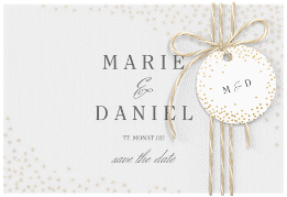 Klick: Details zu Save the Date Deckblatt Transparent "Glitter" anzeigen Save the Date Deckblatt Transparent "Glitter" DIN A6 Deckblatt transparent weiss