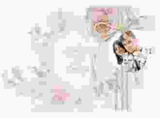 Save the Date Deckblatt Transparent Graceful A6 Deckblatt transparent weiss