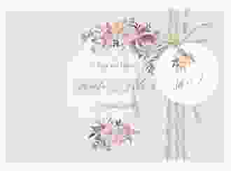 Save the Date Deckblatt Transparent "Prachtvoll" A6 Deckblatt transparent rosa