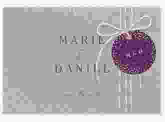 Save the Date Deckblatt Transparent Glitter A6 Deckblatt transparent lila